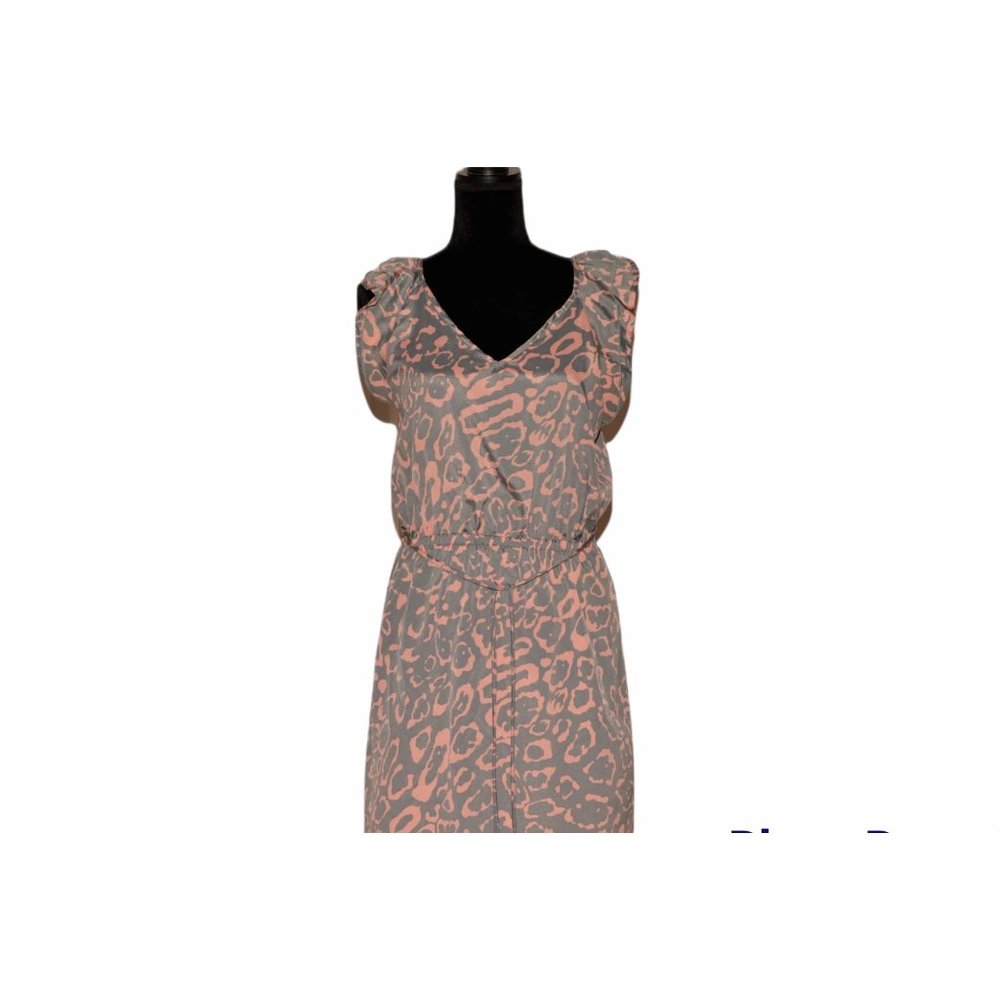 MY STORY Women Dress peach and grey Sleeveless Size L